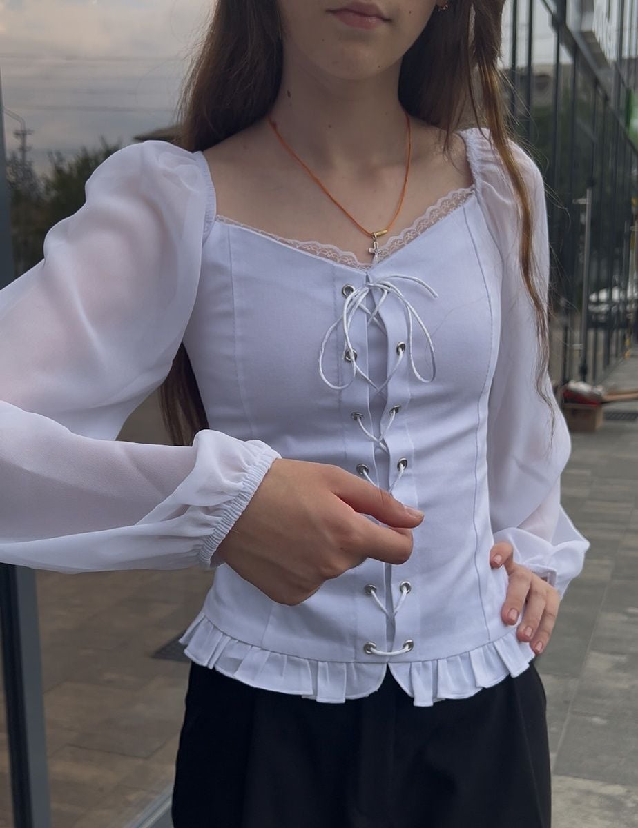 Блуза корсет 1040 Molivia kid's Україна 128-164(р)