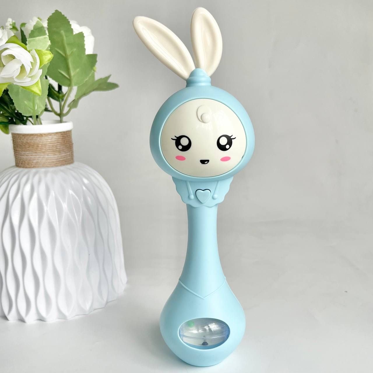 Брязкальце Зайчик музикальний блакитний