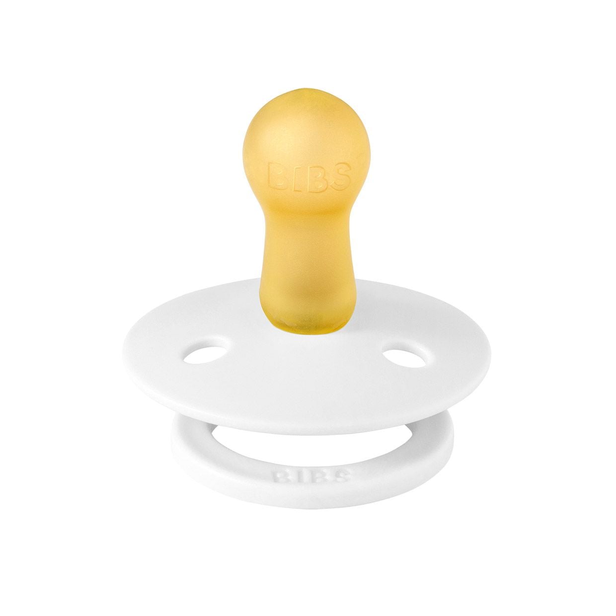 Пустушка BIBS Colour Latex Round біла 6-18(р)