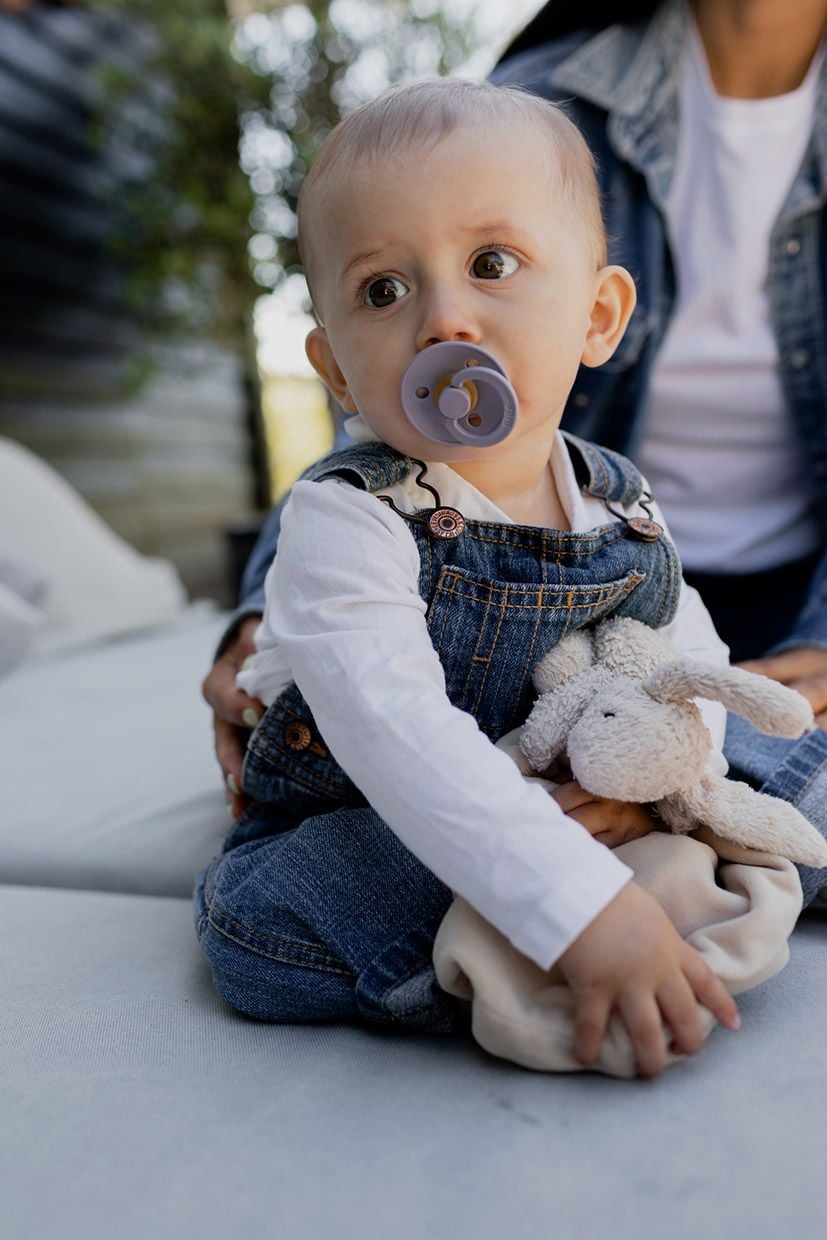 Пустушка BIBS Colour Latex Round сірий 0-6(р)