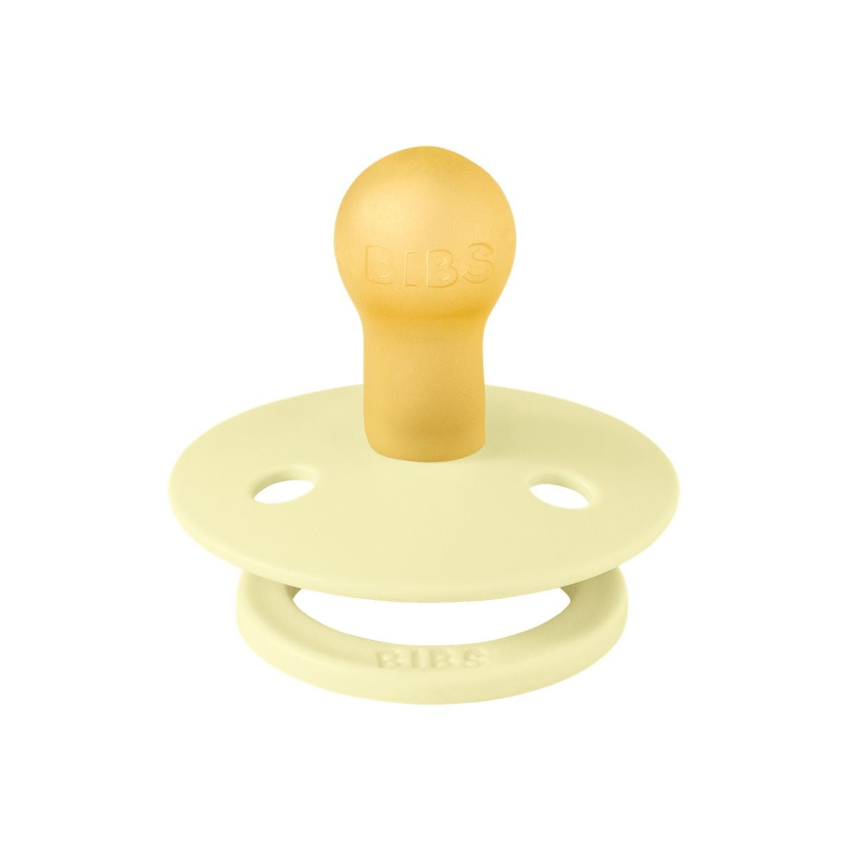 Пустушка BIBS Colour Latex Round молочний 0-6(р)