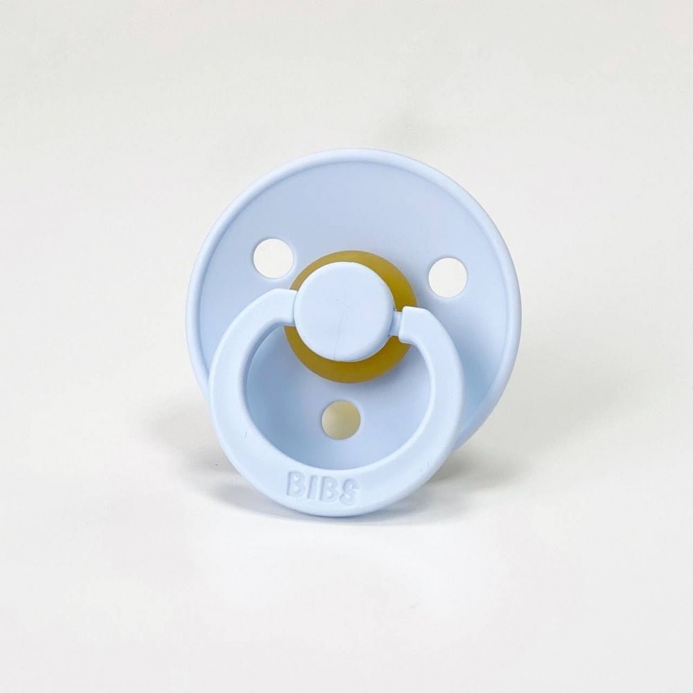 Пустушка BIBS Colour Latex Round блакитний 0-6(р)