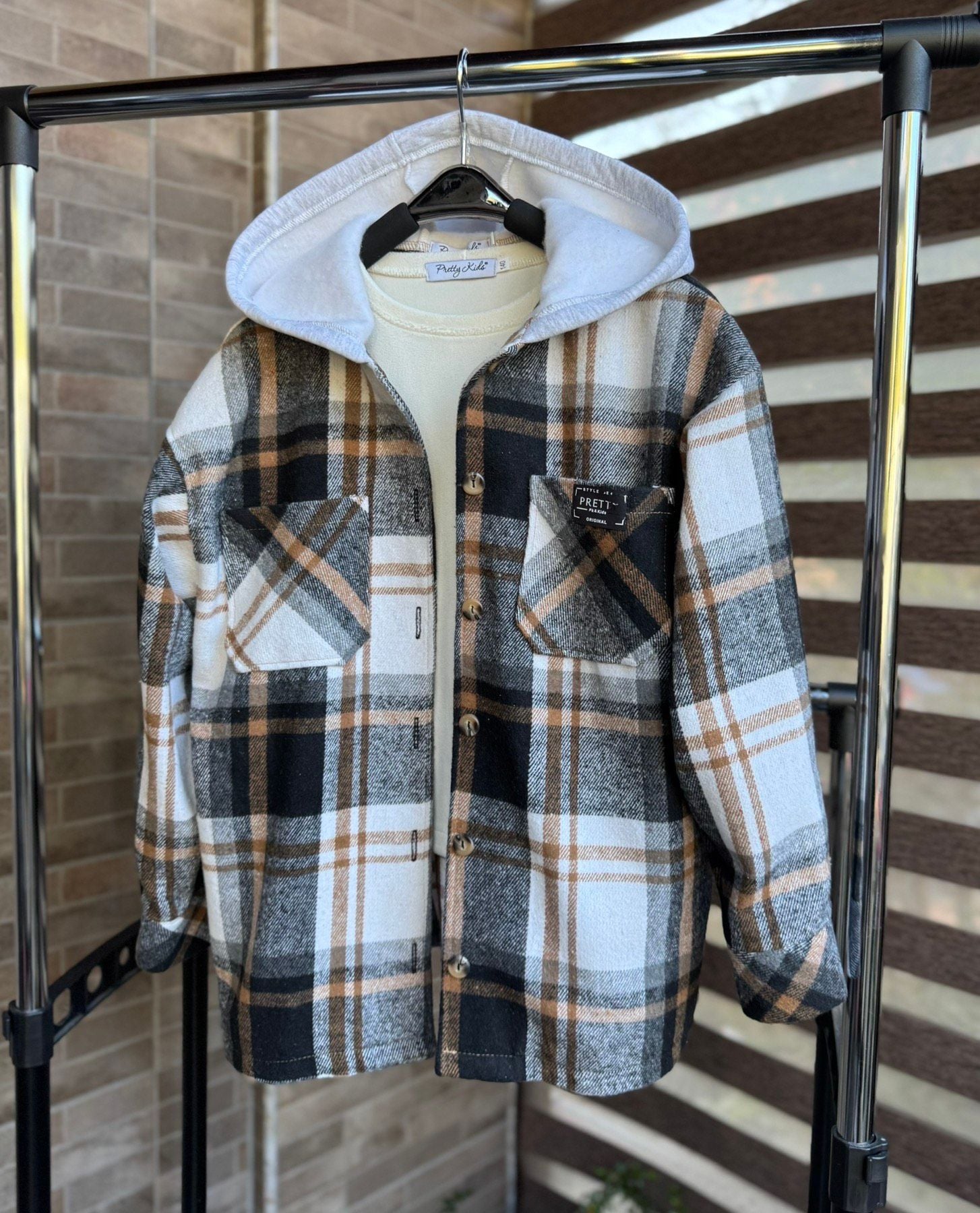 Сорочка з капюшоном 0485 коричневий 146(р)