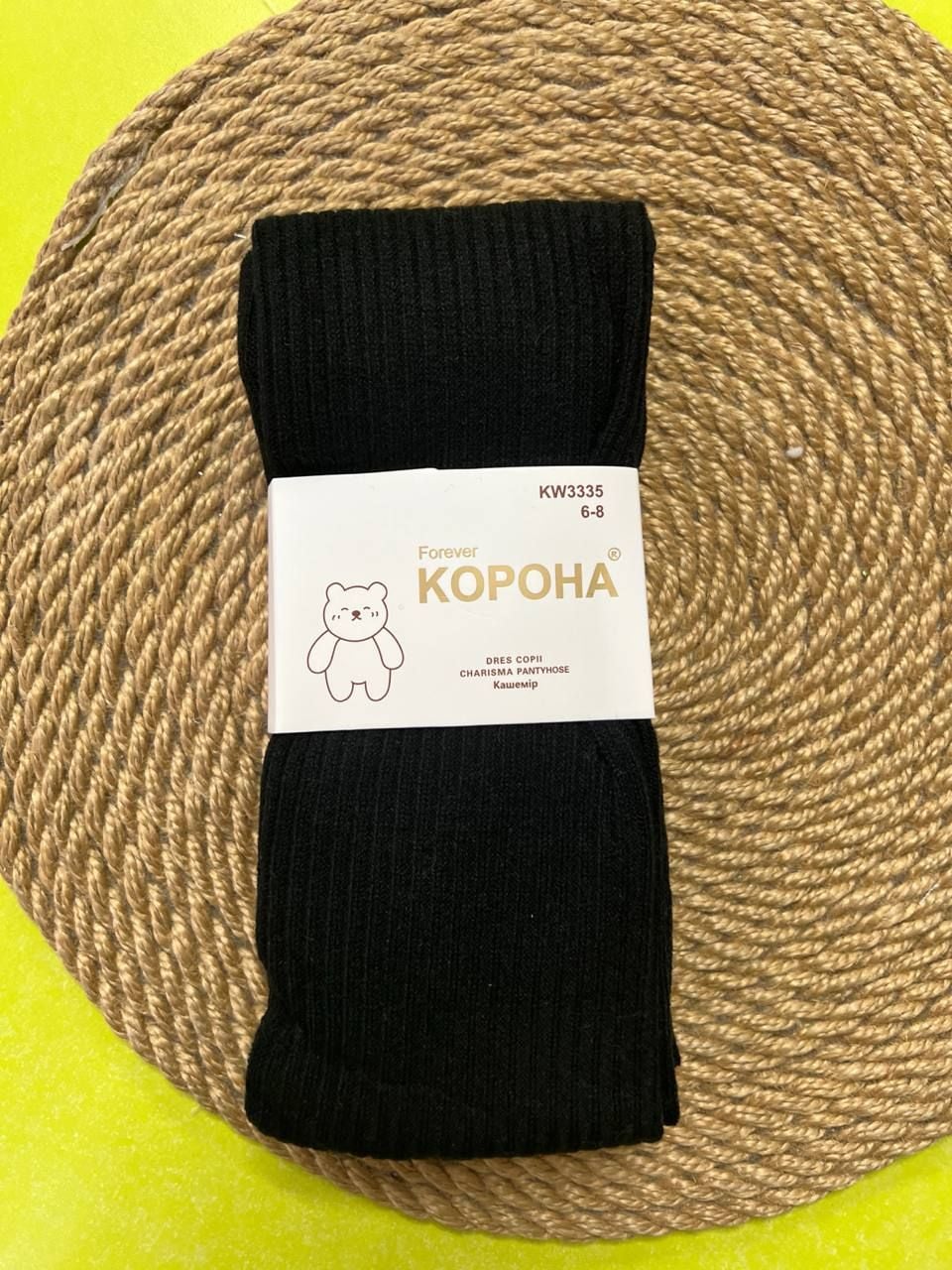 Дитячі колготи теплі KW3338 чорний 98-104(р)