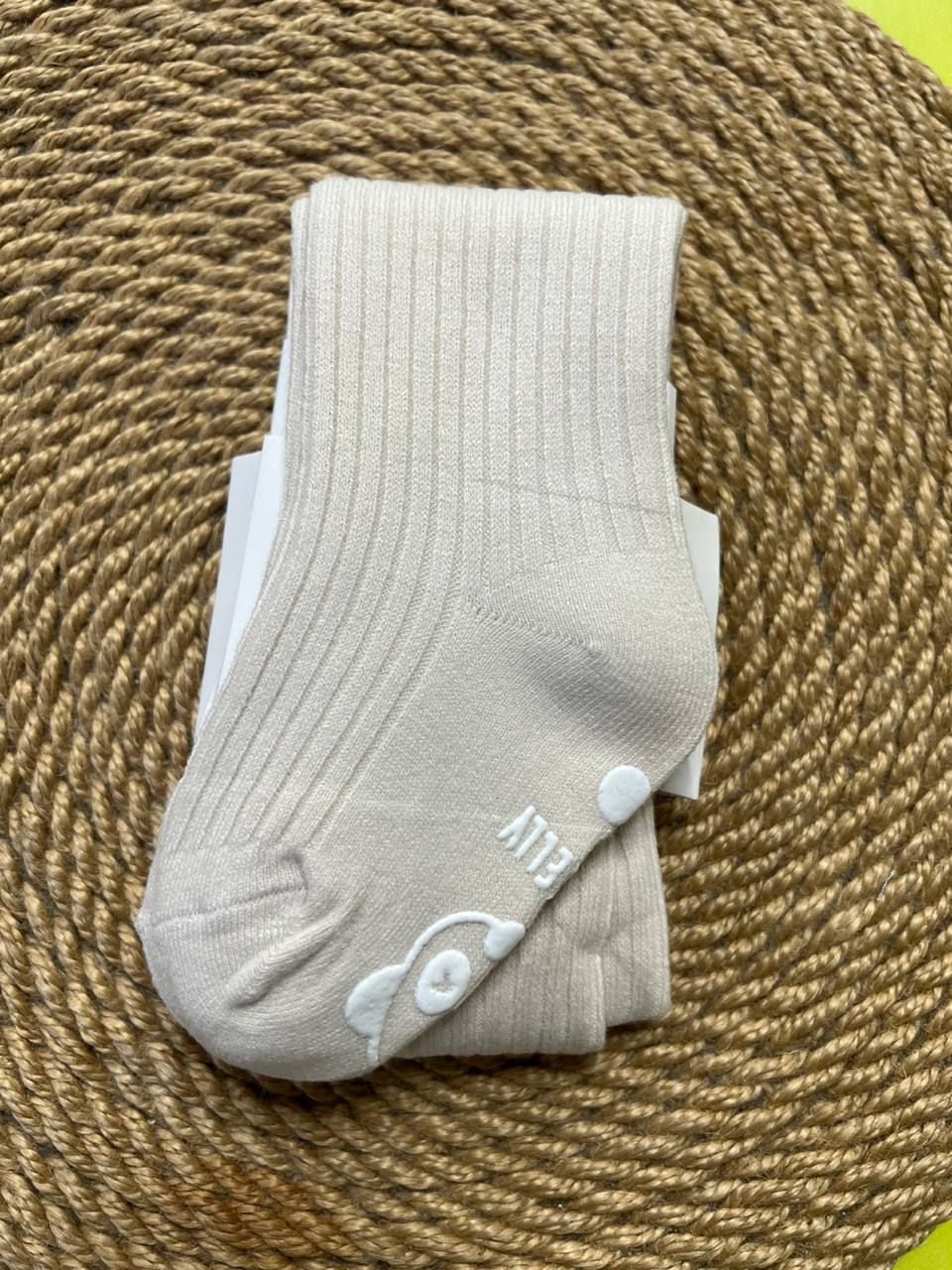 Дитячі колготи теплі KW3338м капучино 0-6(р)