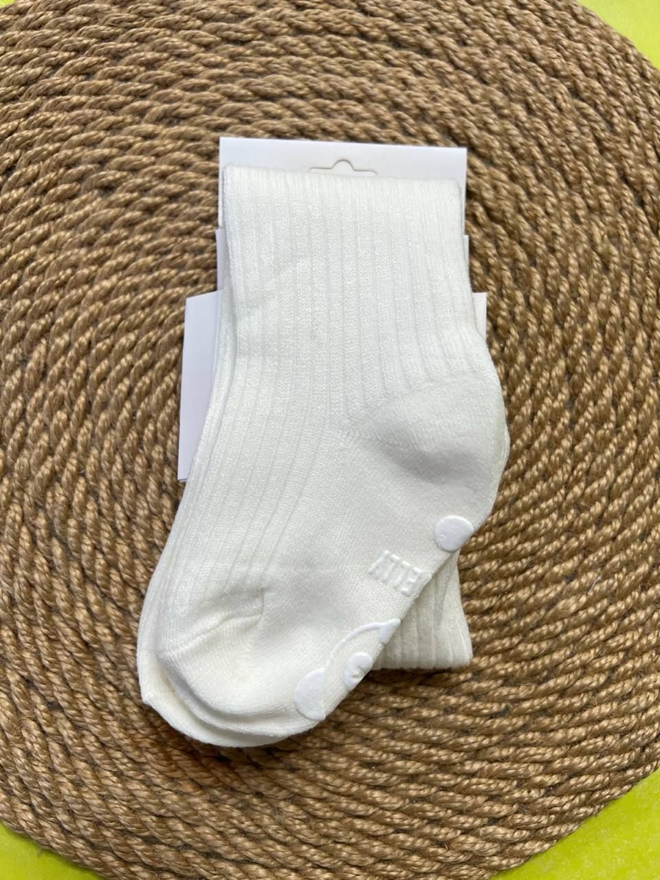 Дитячі колготи теплі KW3338м молочний 0-6(р)