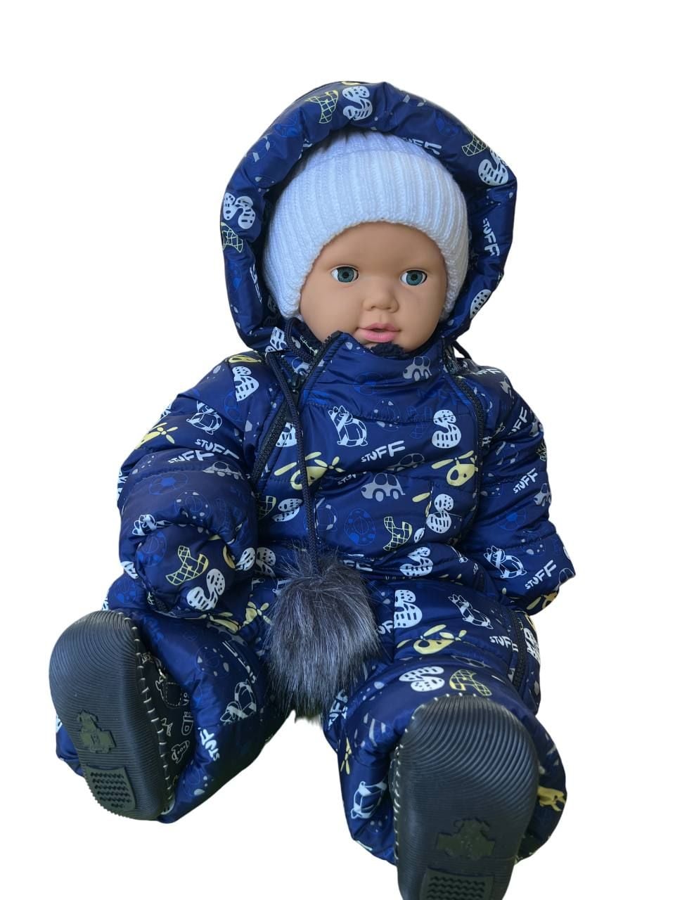 Верхній одяг комбінезон вертольотики синій 74(р)