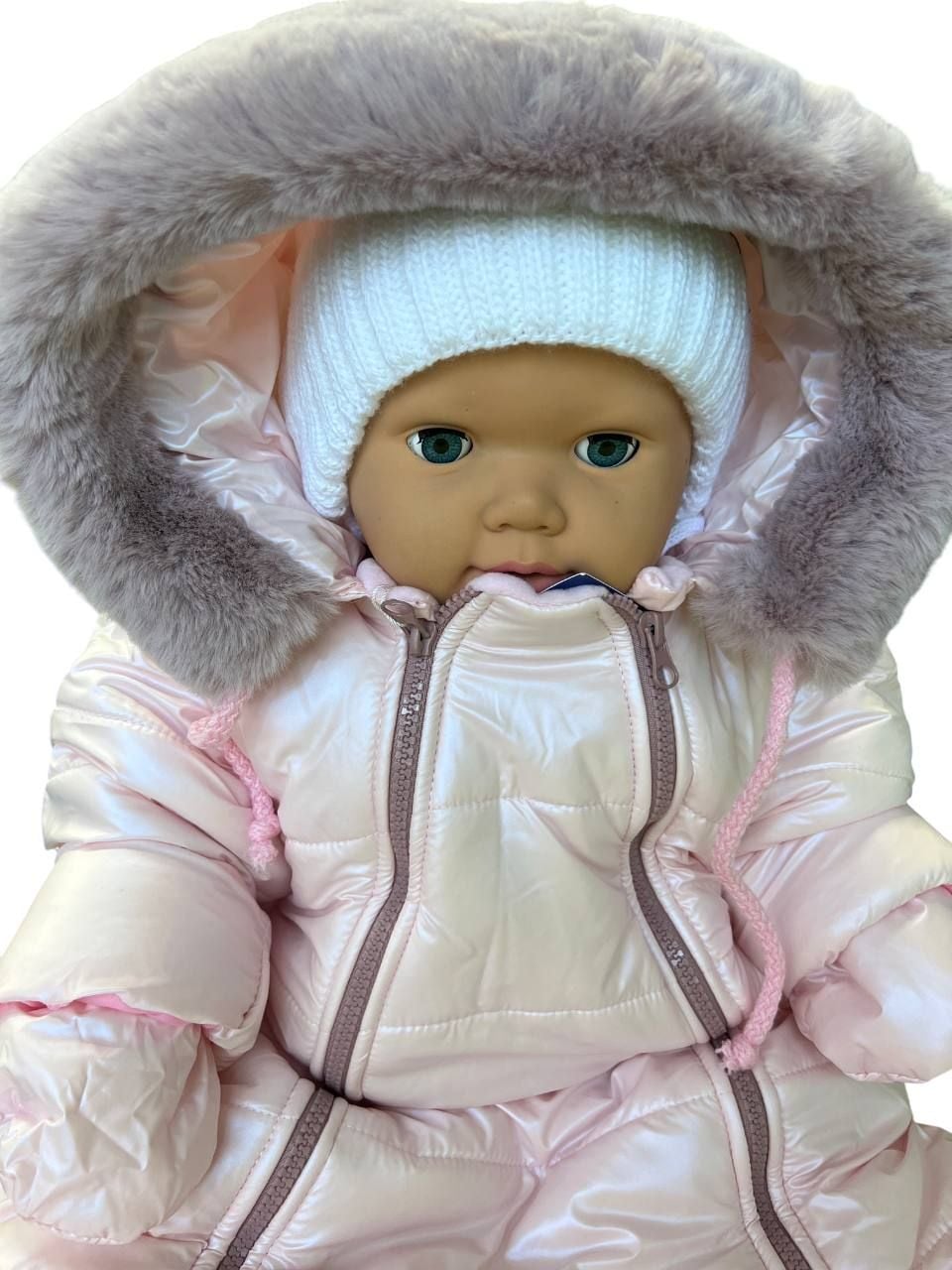 Верхній одяг комбінезон перламутр рожевий 80(р)