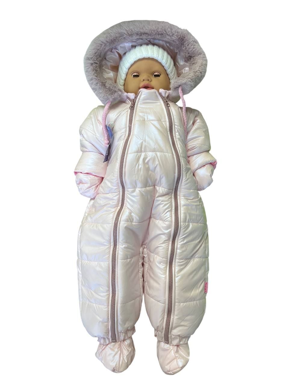 Верхній одяг комбінезон перламутр рожевий 80(р)