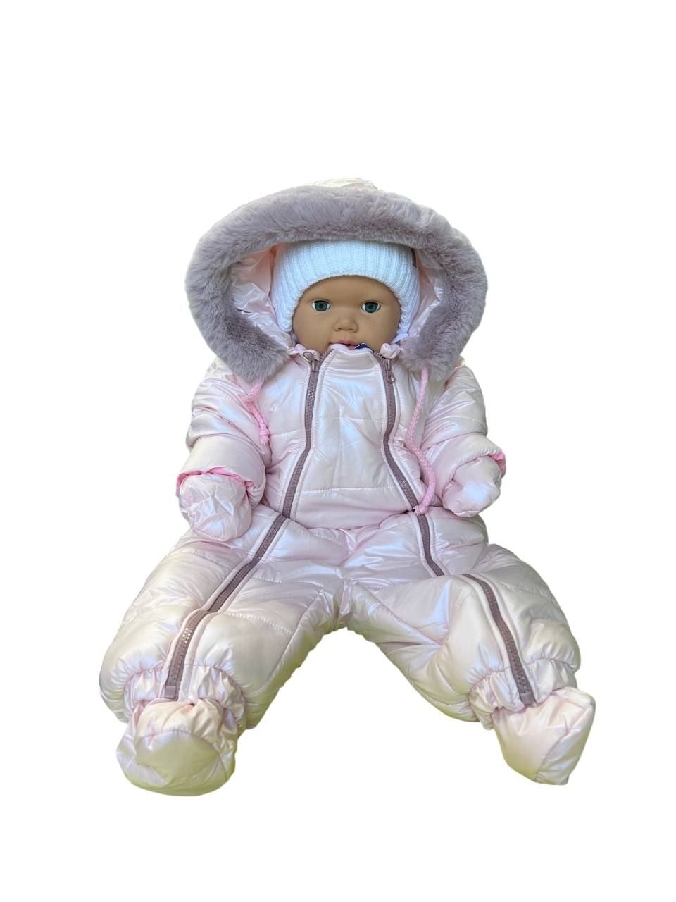 Верхній одяг комбінезон перламутр рожевий 80(р)