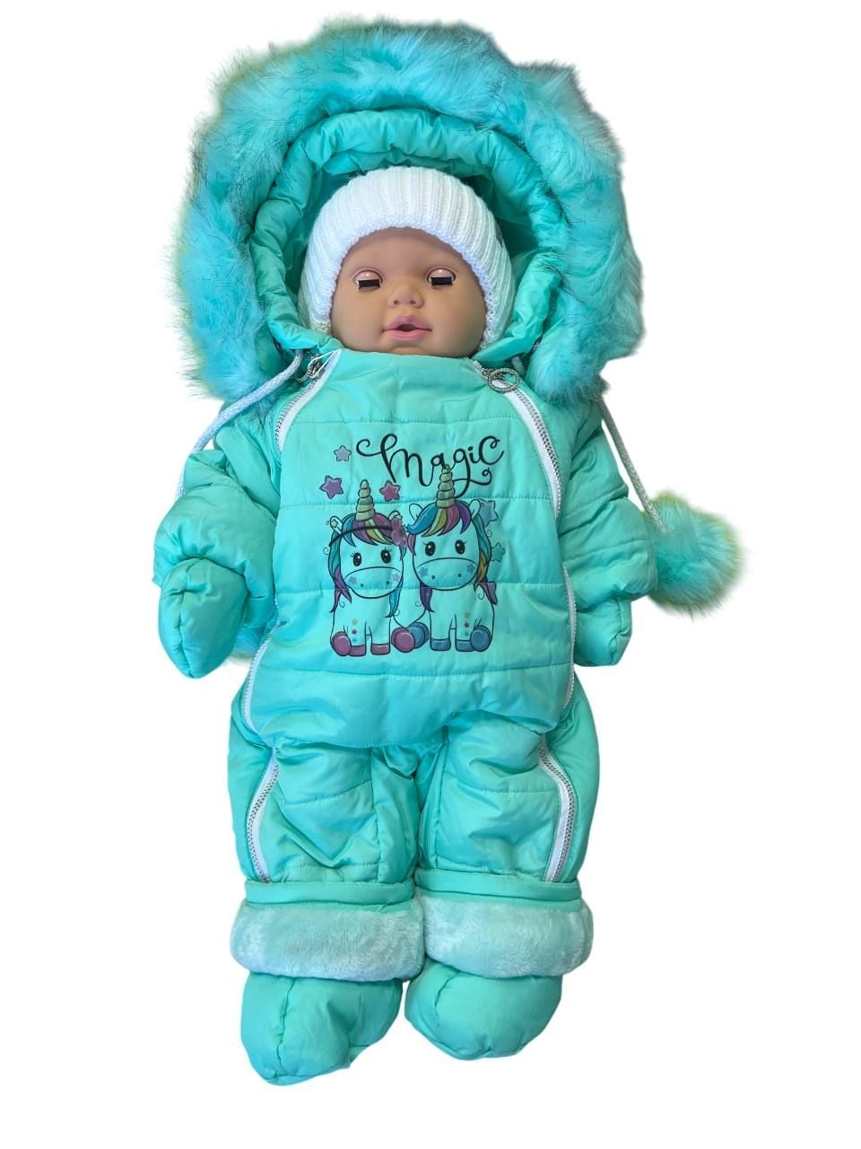 Верхній одяг комбінезон єдиноріжки мята 80(р)