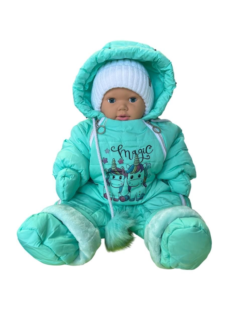 Верхній одяг комбінезон єдиноріжки мята 80(р)