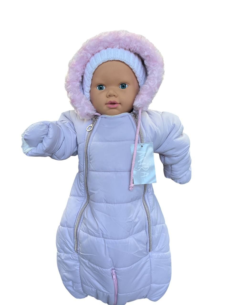 Верхній одяг комбінезон трансформер пудра 74(р)