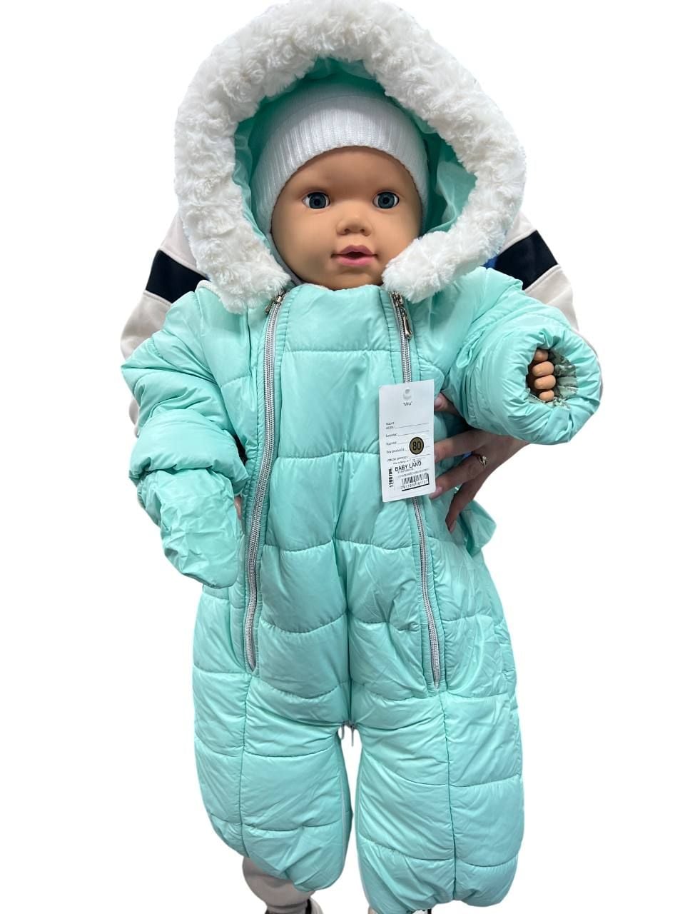 Верхній одяг комбінезон трансформер мята 80(р)