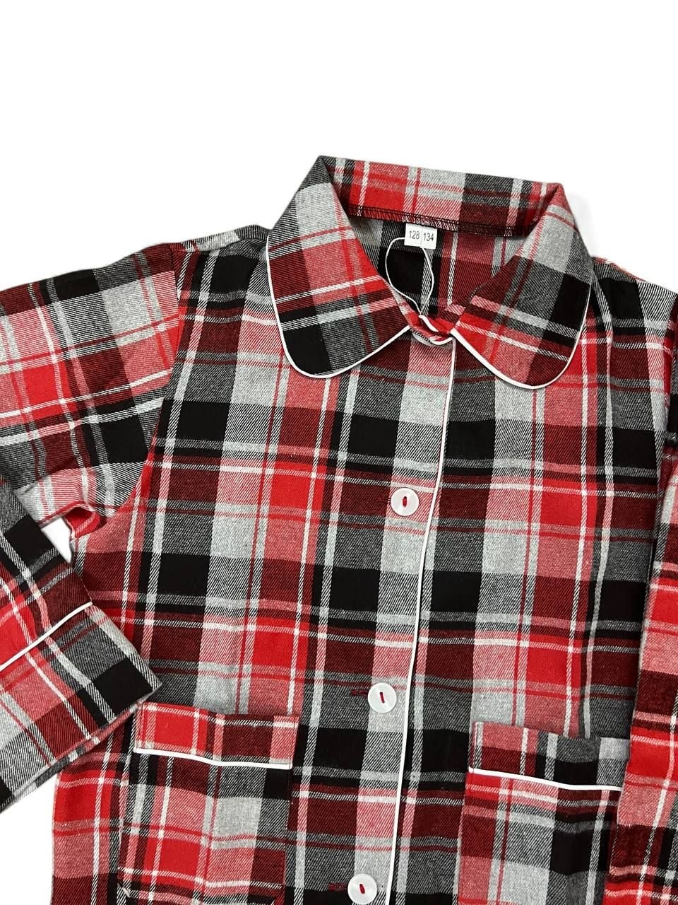 Дитяча білизна Піжамка клітинка червоний 128(р)