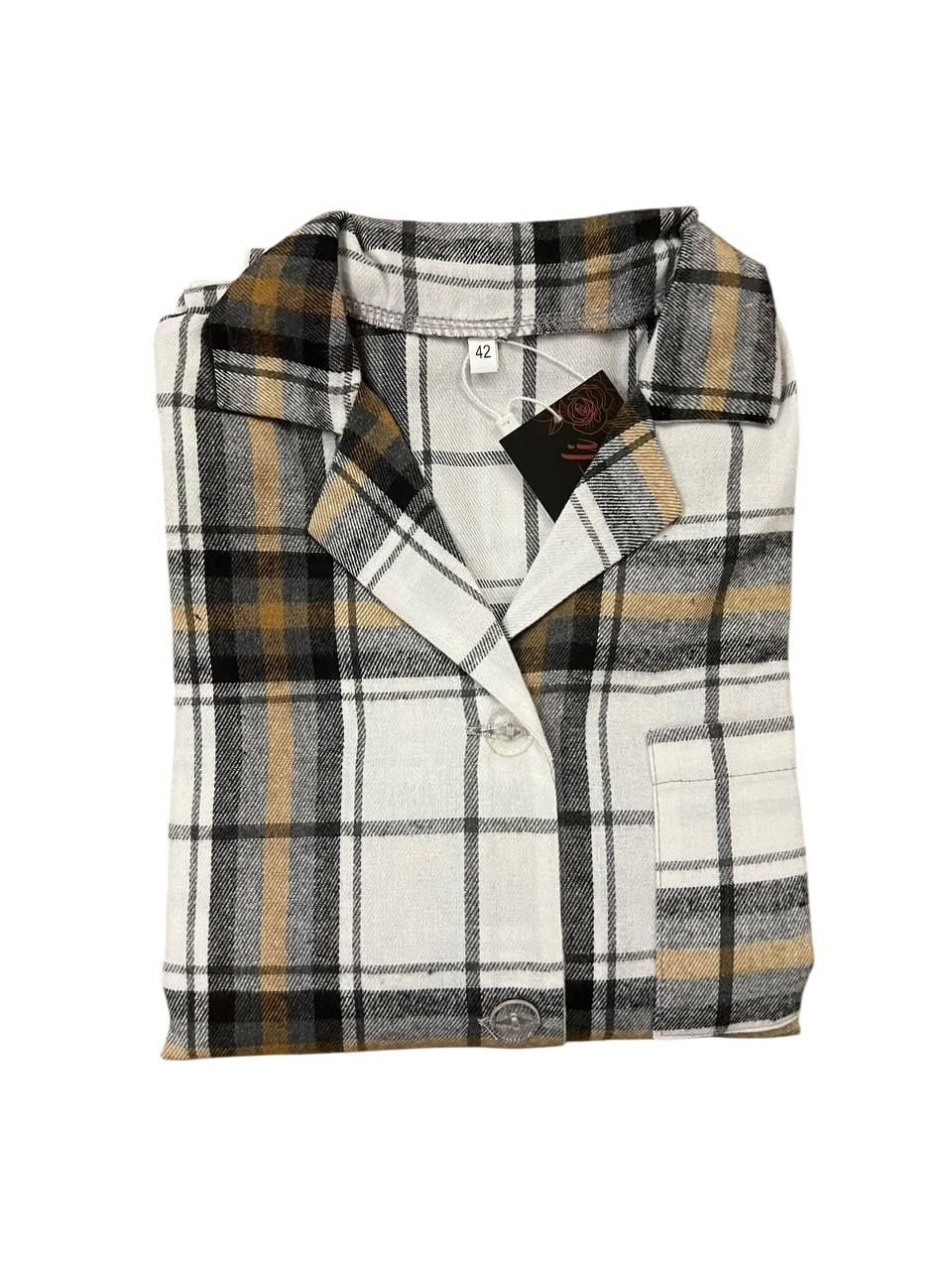 Дитяча білизна Піжамка клітинка сірий 158(р)