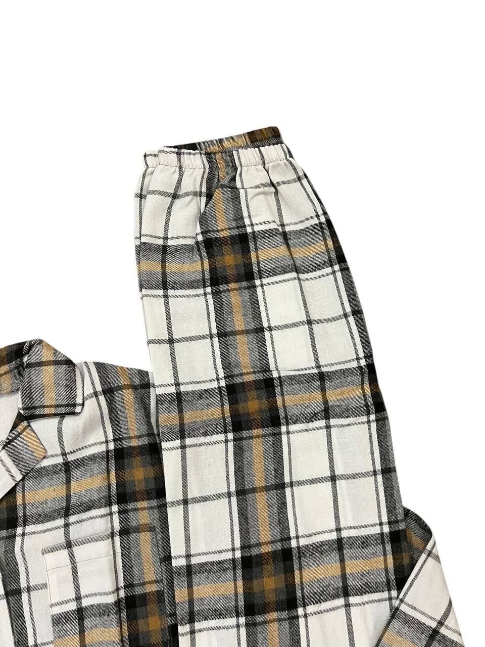 Дитяча білизна Піжамка клітинка сірий 158(р)