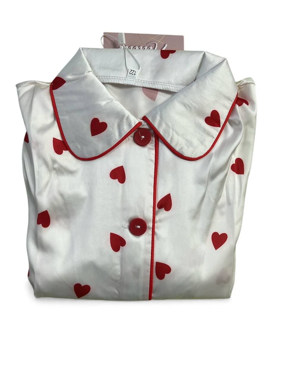 Дитяча білизна Піжамка атлас білий 140(р)