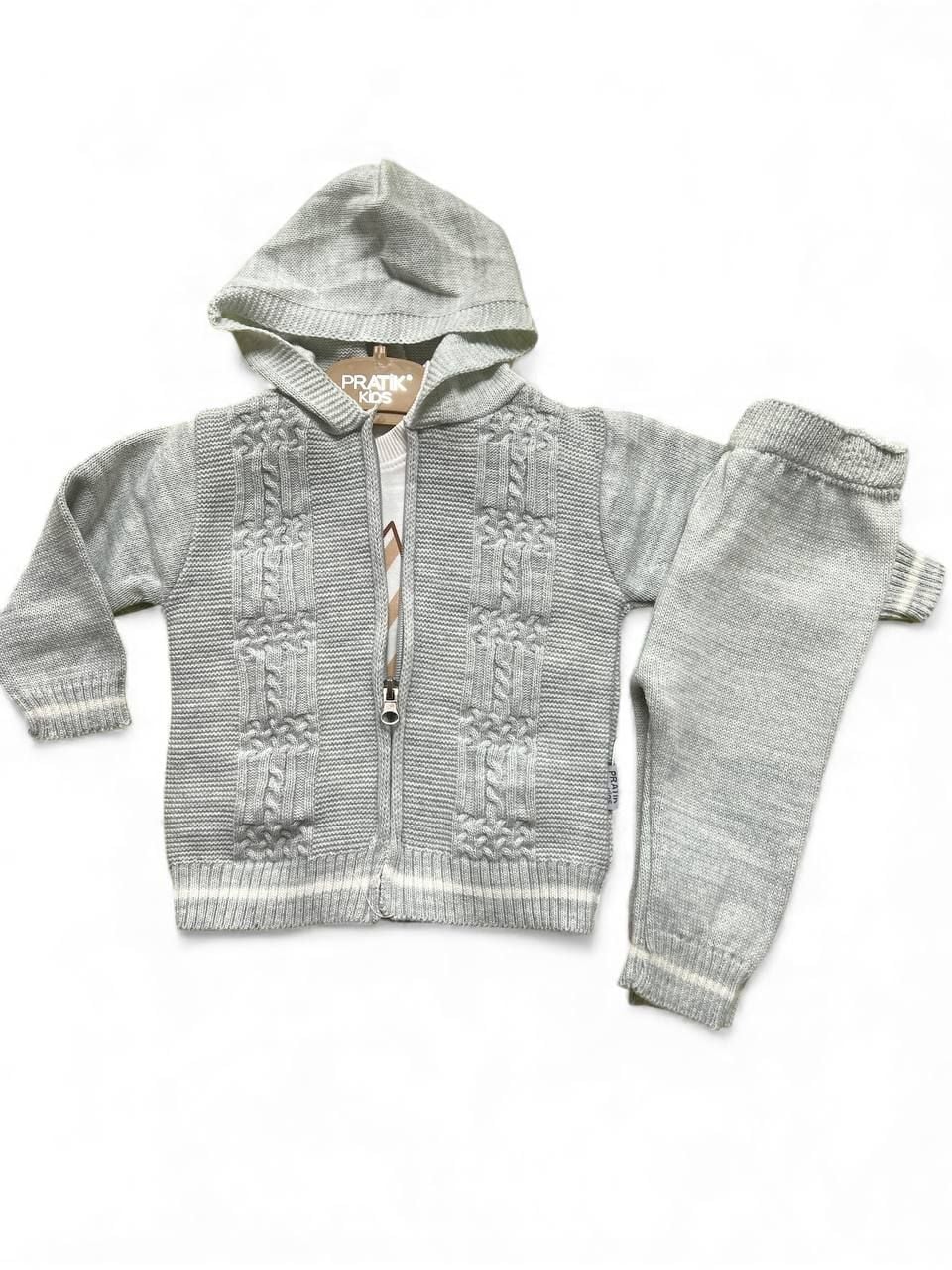 Немовля костюмчик 1413 сірий меланж 06-09(р)