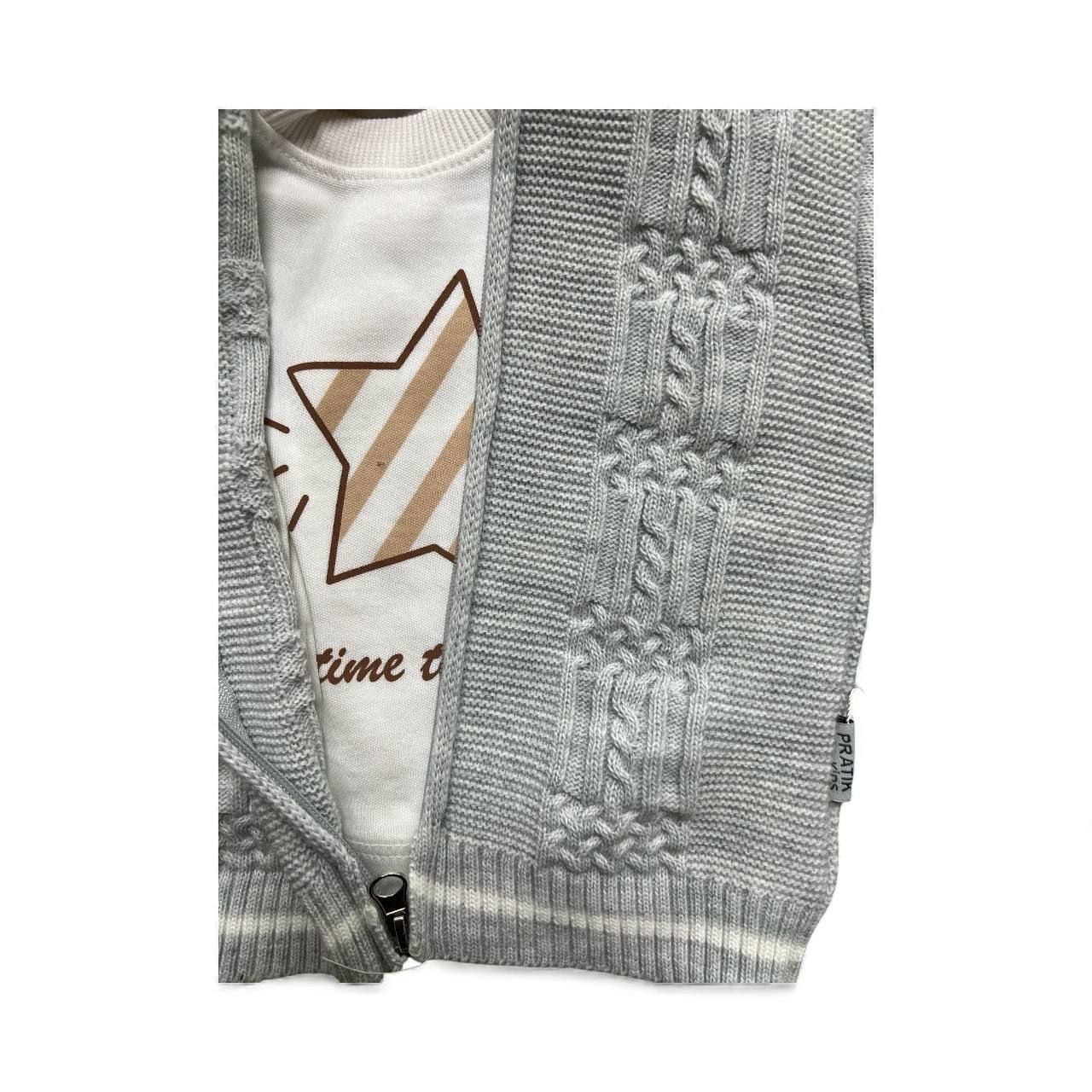 Немовля костюмчик 1413 сірий меланж 06-09(р)