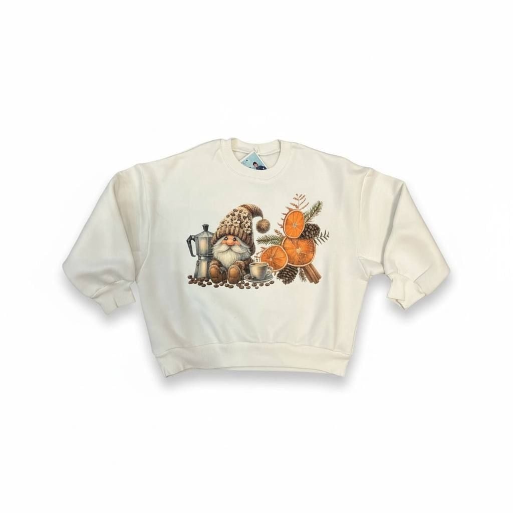 НОВОРІЧНЕ Світшот1 молочний 134(р)