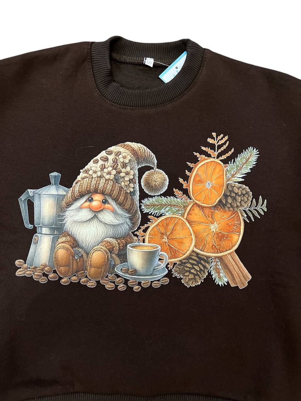 НОВОРІЧНЕ Світшот1 шоколад 128(р)