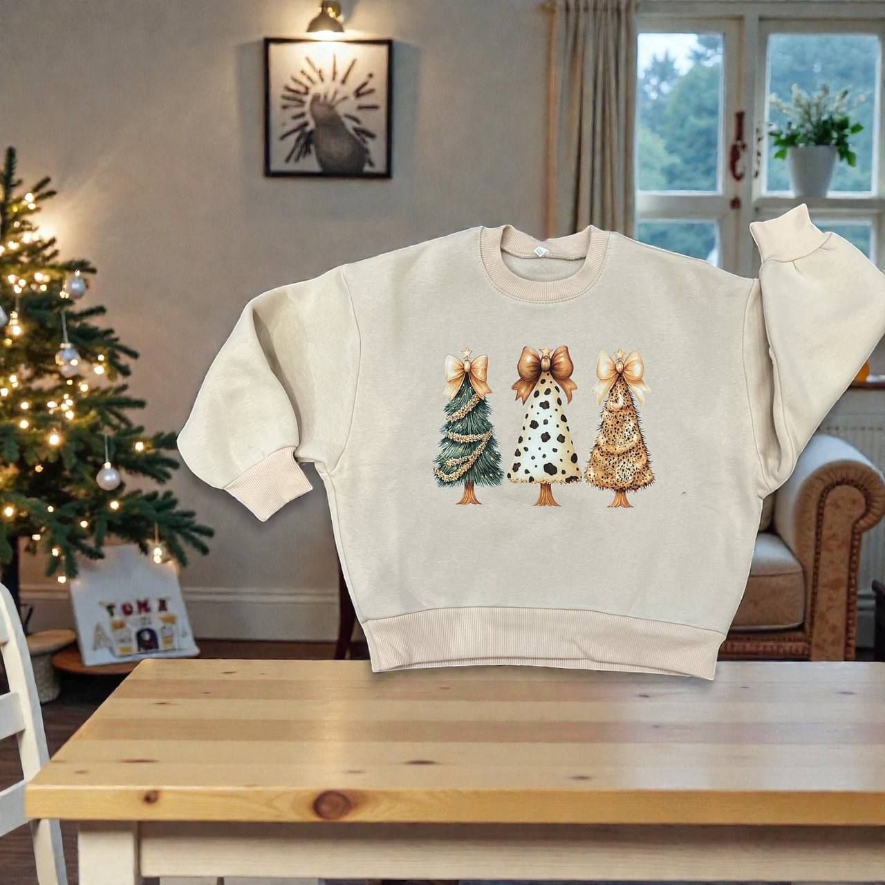 НОВОРІЧНЕ Світшот3 бежевий 134(р)