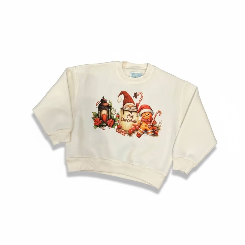 НОВОРІЧНЕ Світшот4 молочний 122(р)