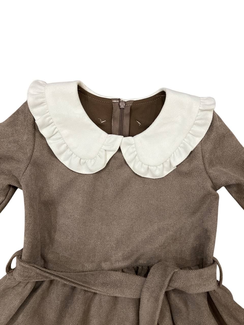 Сукня Білий коміркць коричневий 116(р)