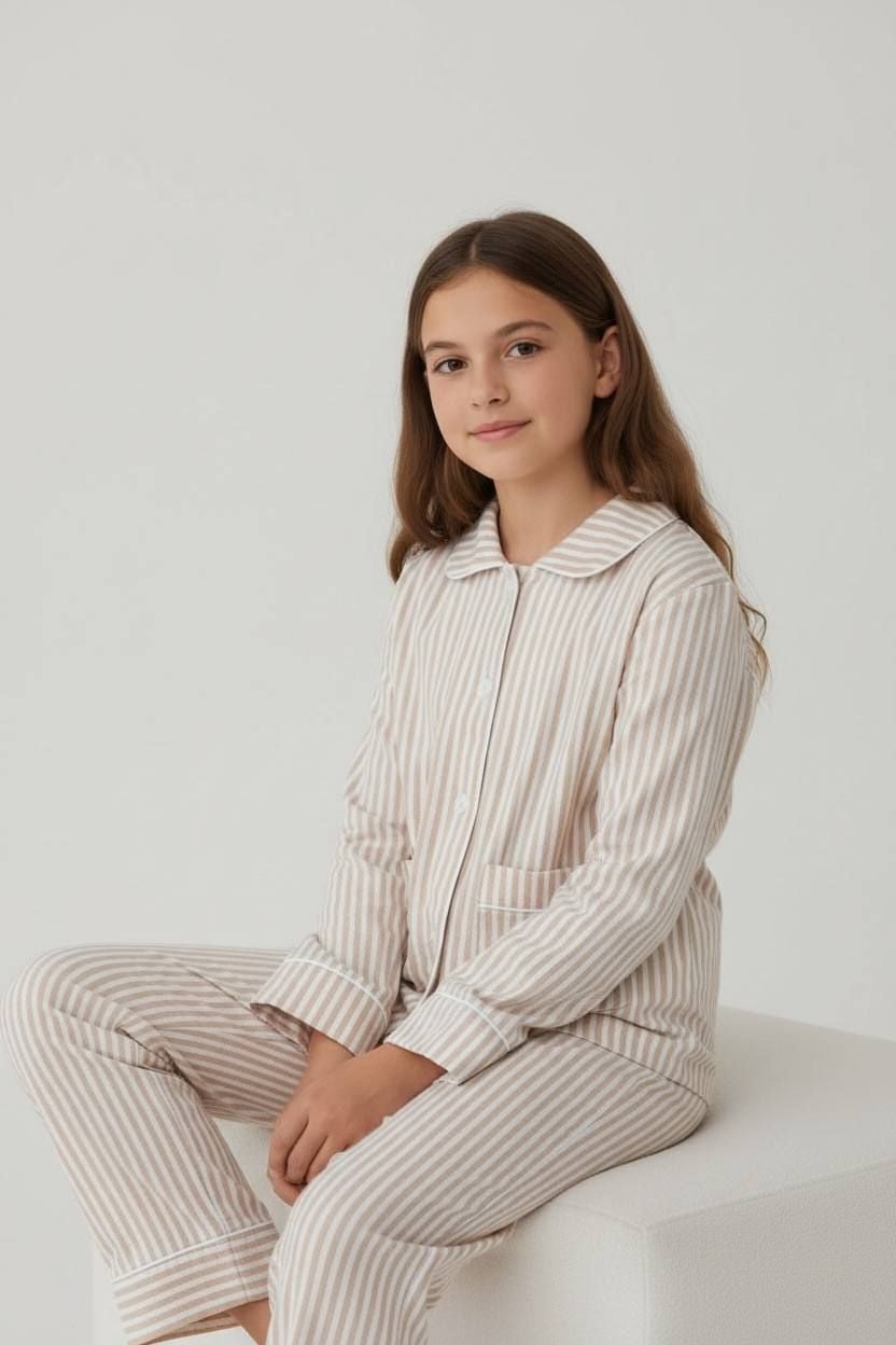 Дитяча білизна Піжамка полоска рожевий 128-134(р)