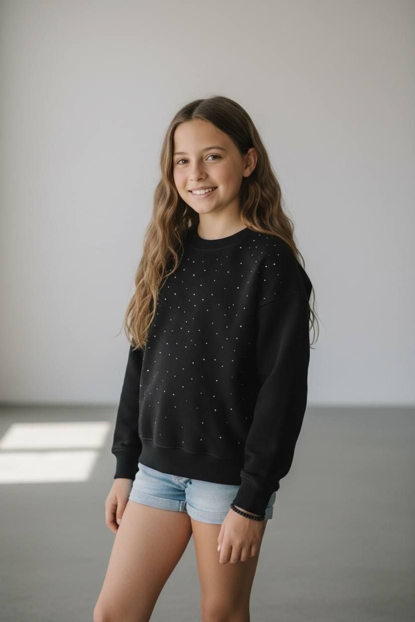 Світшот сваровскі чорний 146(р)