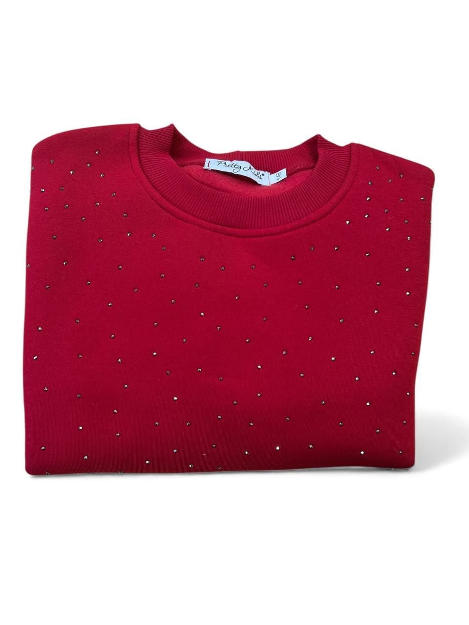 Світшот сваровскі червоний 152(р)