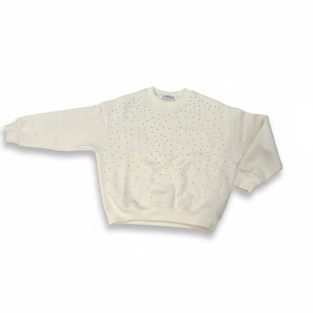 Світшот сваровскі молочний 146(р)