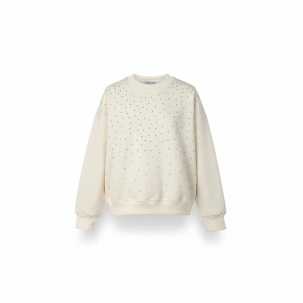 Світшот сваровскі молочний 146(р)