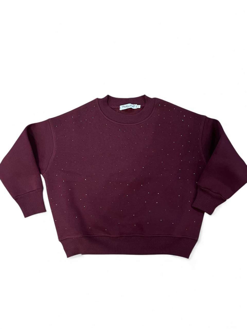 Світшот сваровскі Бордовий 128(р)