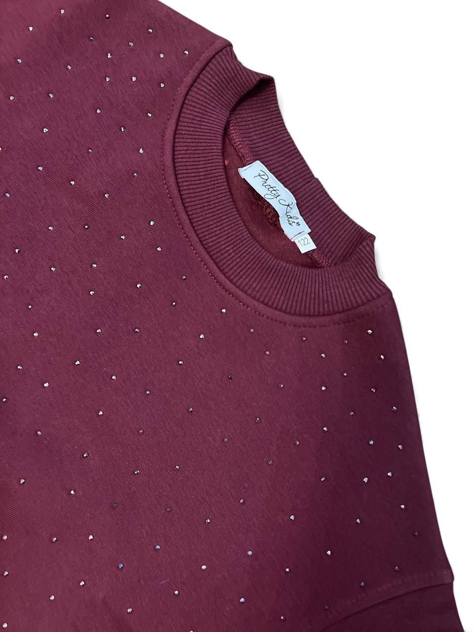 Світшот сваровскі Бордовий 128(р)