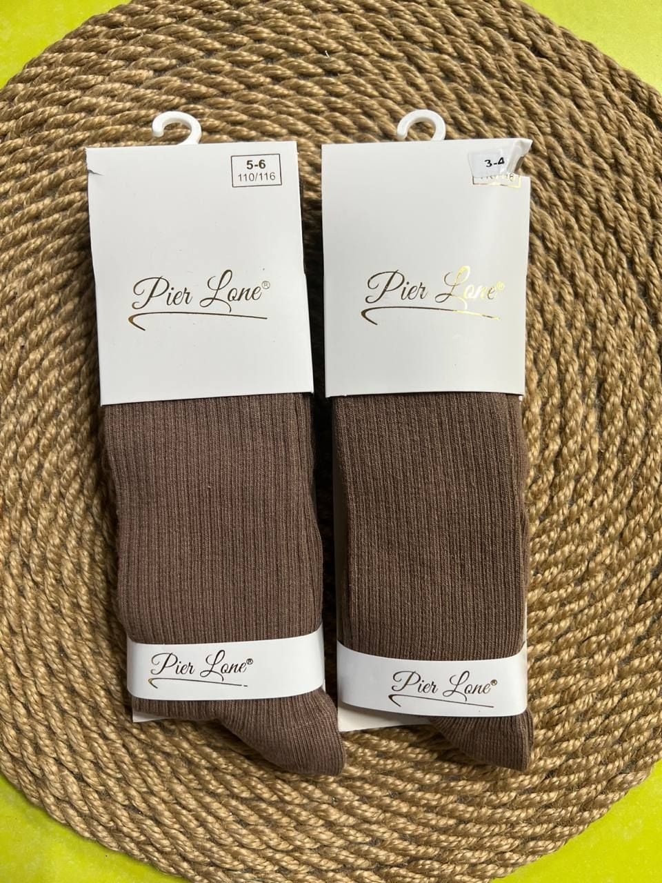 Дитячі колготи PL1011 коричневий 3/4(р)