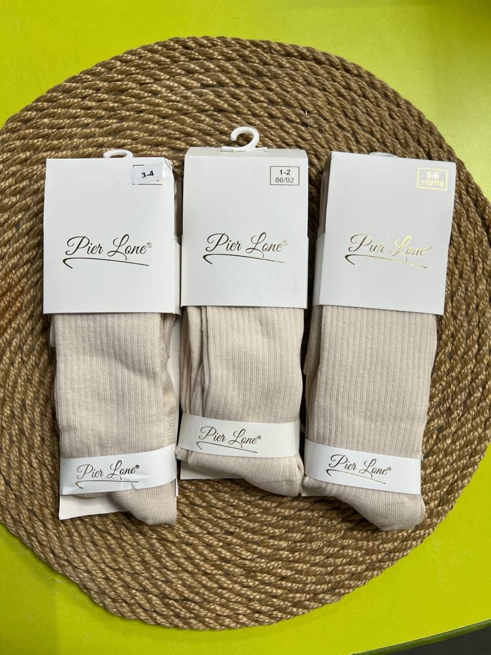 Дитячі колготи PL1011 бежевий 1/2(р)