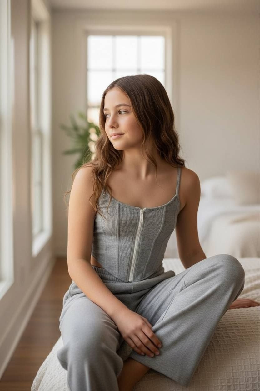 Костюм корсет(2) сірий 146(р)