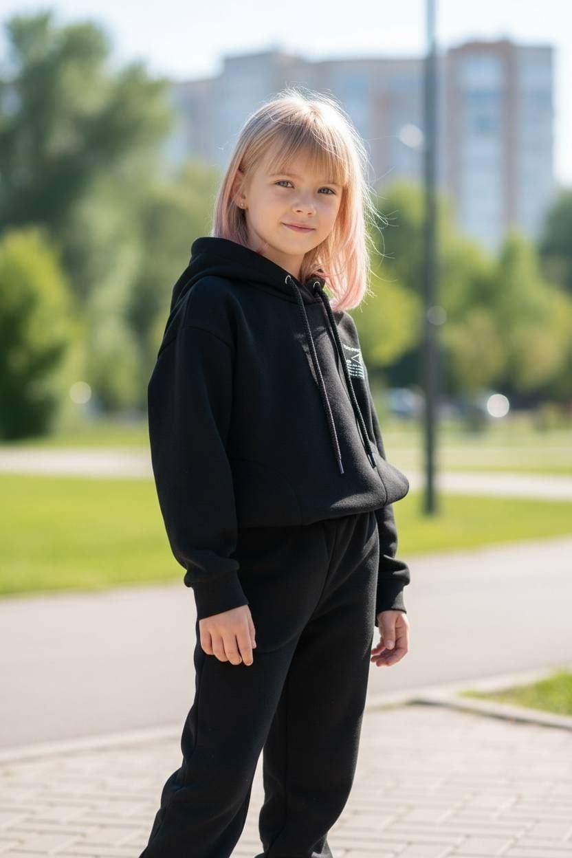 Костюм спортивний 0987* чорний 128(р)