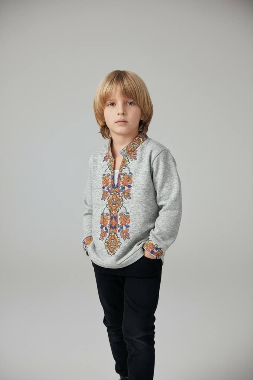 Вишиванки 03194.20 сірий меланж 116(р)