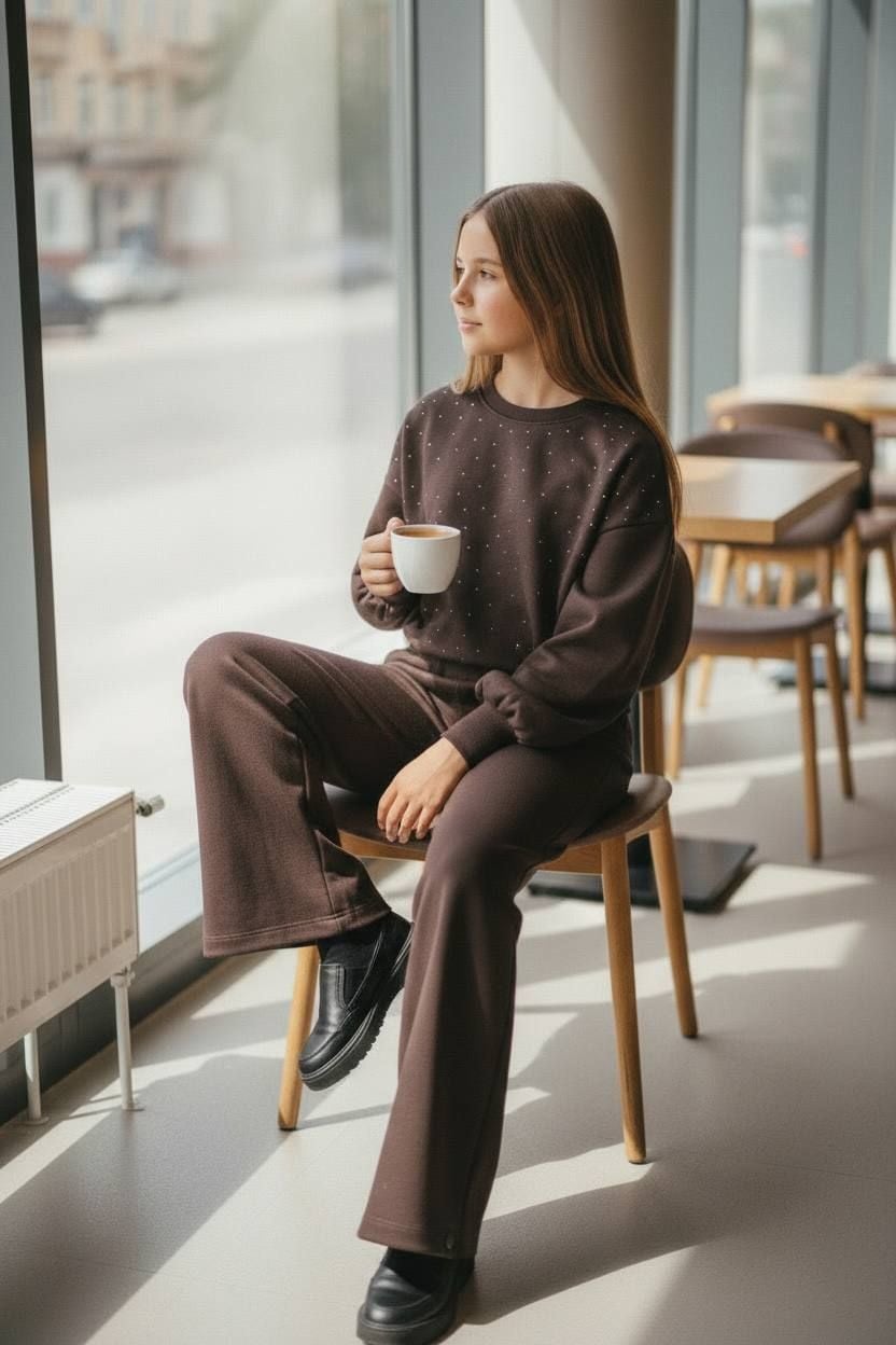 Костюм 0514 шоколад 152(р)