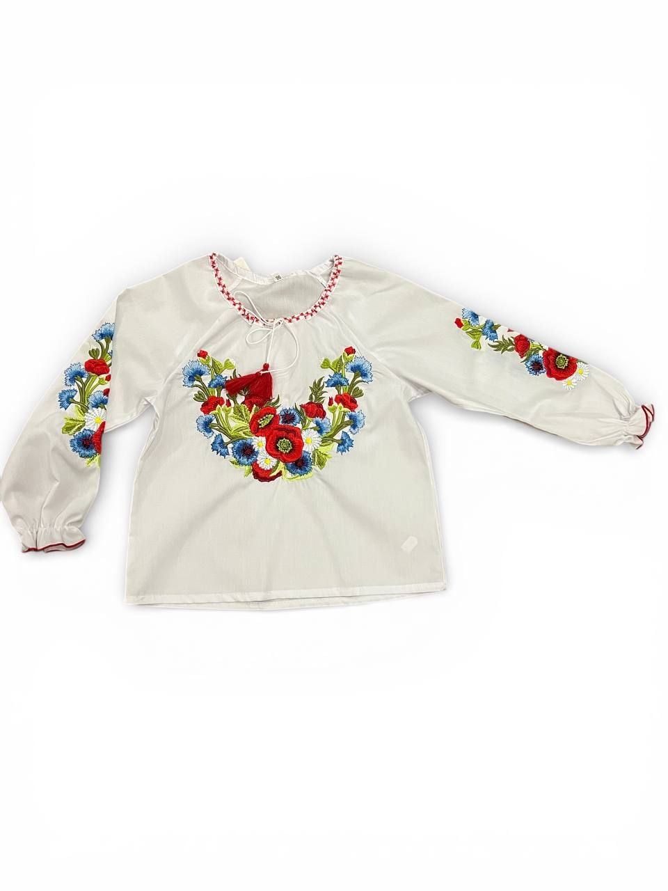 Вишиванки маки білий 98(р)