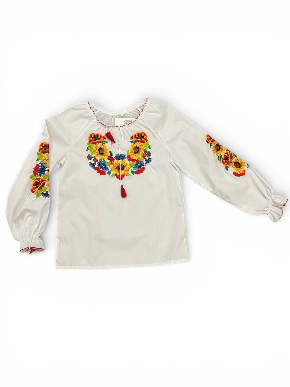 Вишиванки соняхи білий 140(р)