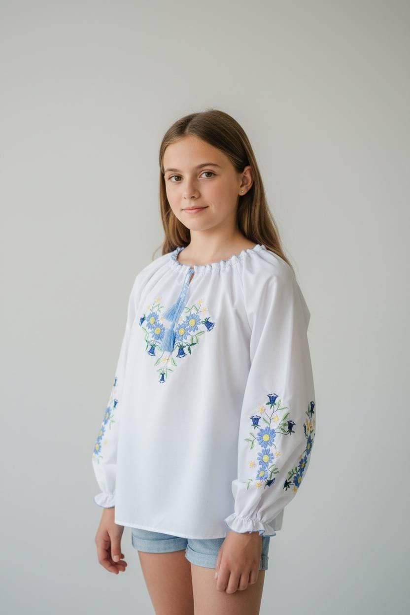 Вишиванки дзвіночки білий 158(р)