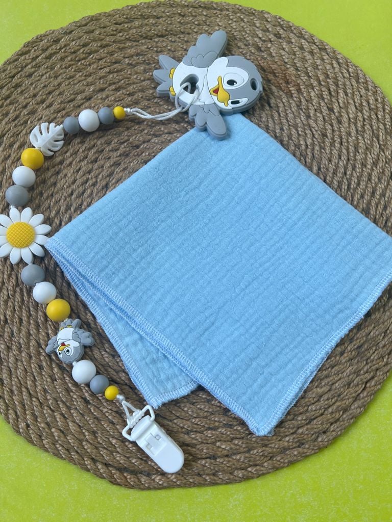 Немовля Серветки 35*35(муслін) блакитний