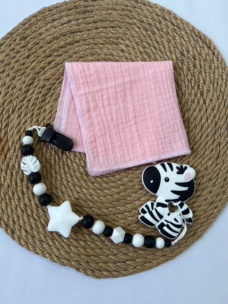 Немовля Серветки 25*25(муслін) рожева-цукерка