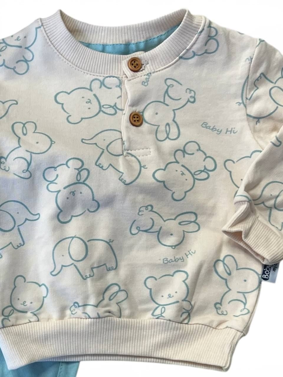 Немовля костюмчик 58518 мята 09-12(р)