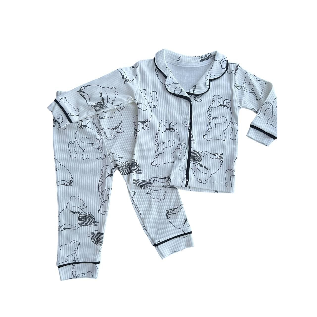 Дитяча білизна Піжамка 58591 білий 09-12(р)