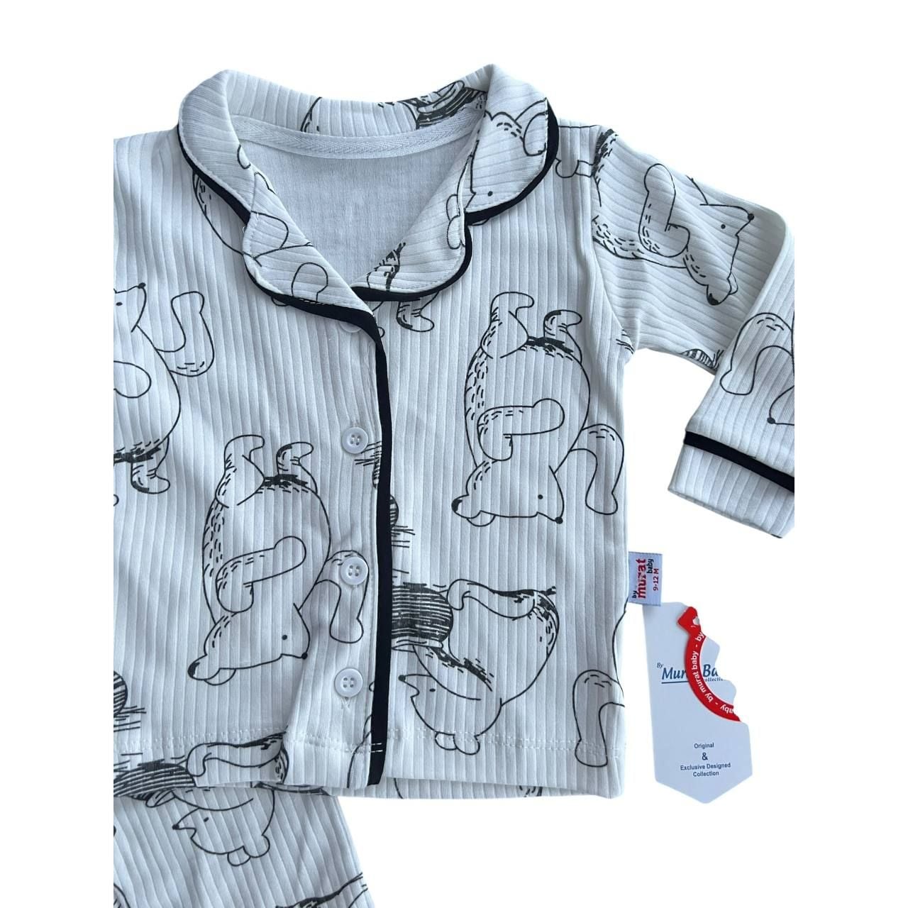 Дитяча білизна Піжамка 58591 білий 09-12(р)